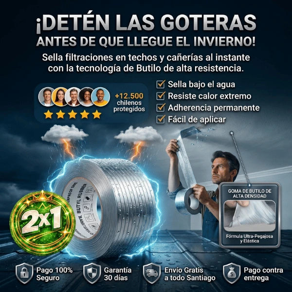 Cinta Impermeable - Sella Goteras y Filtraciones al Instante