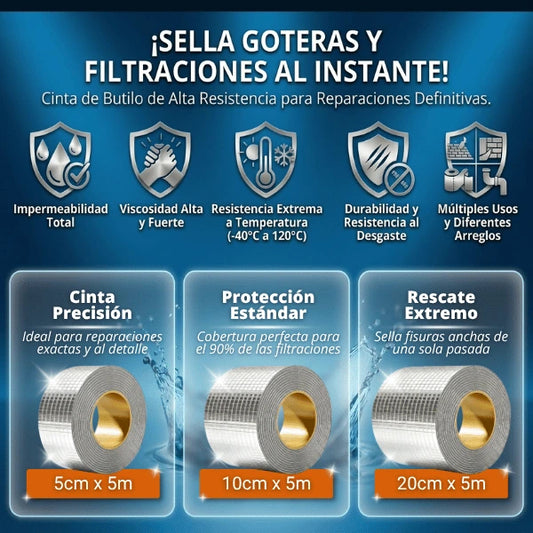 Cinta Impermeable - Sella Goteras y Filtraciones al Instante