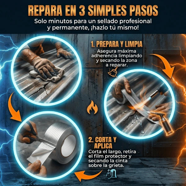 Cinta Impermeable - Sella Goteras y Filtraciones al Instante