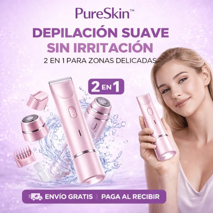 PureSkin - Depilación 2 en 1 para Zonas Delicadas