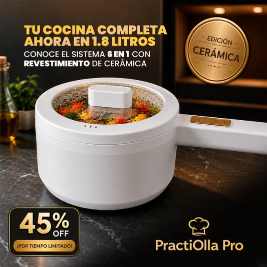 PractiOlla Pro 6 en 1 - Cocina Fácil y Rápida