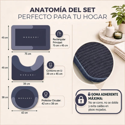 Set 3x1 de Baño - Diseño elegante, protección y seguridad