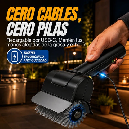 Cepillo Eléctrico Limpiador de Parrillas + Guantes de Regalo