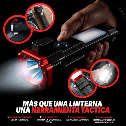 Drive Secure™ — Cargador de Batería + Linterna Táctica 4 en 1