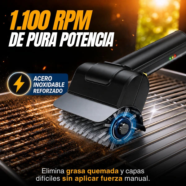 Cepillo Eléctrico Limpiador de Parrillas + Guantes de Regalo