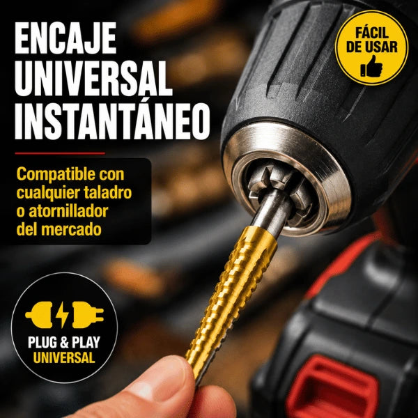 MaxDrill Titanium - Set 6 Piezas Brocas Escalonadas