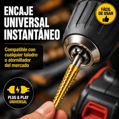 MaxDrill Titanium - Set 6 Piezas Brocas Escalonadas