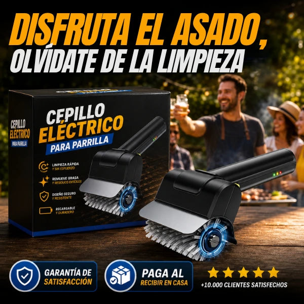 Cepillo Eléctrico Limpiador de Parrillas + Guantes de Regalo