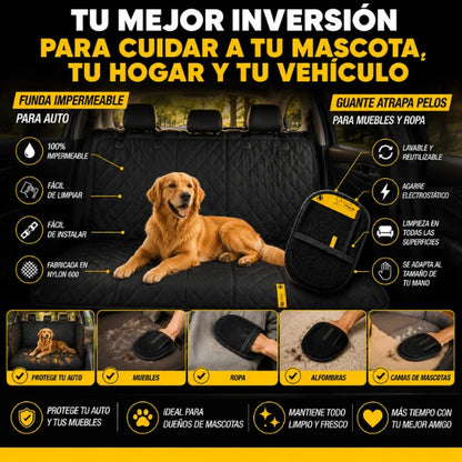 Pack Control - Tapete Protector Para Auto + Guante Tira Pelos