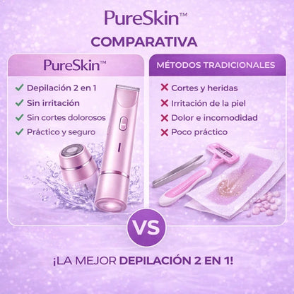 PureSkin - Depilación 2 en 1 para Zonas Delicadas