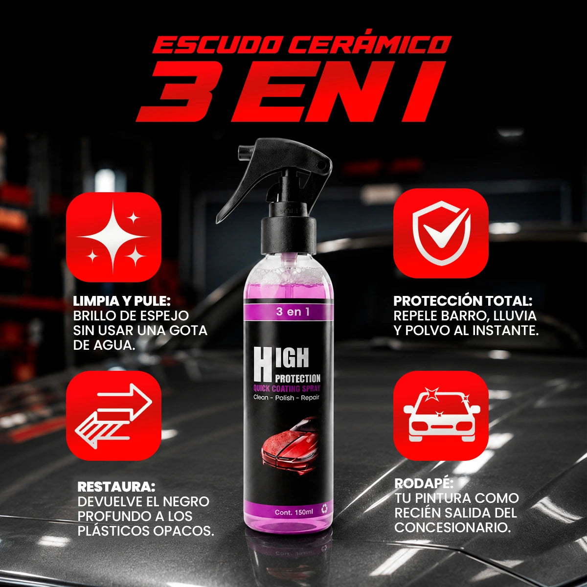 Pack Blindaje Extrema - Titanio Líquido & Cristal Láser Anti-Empañante