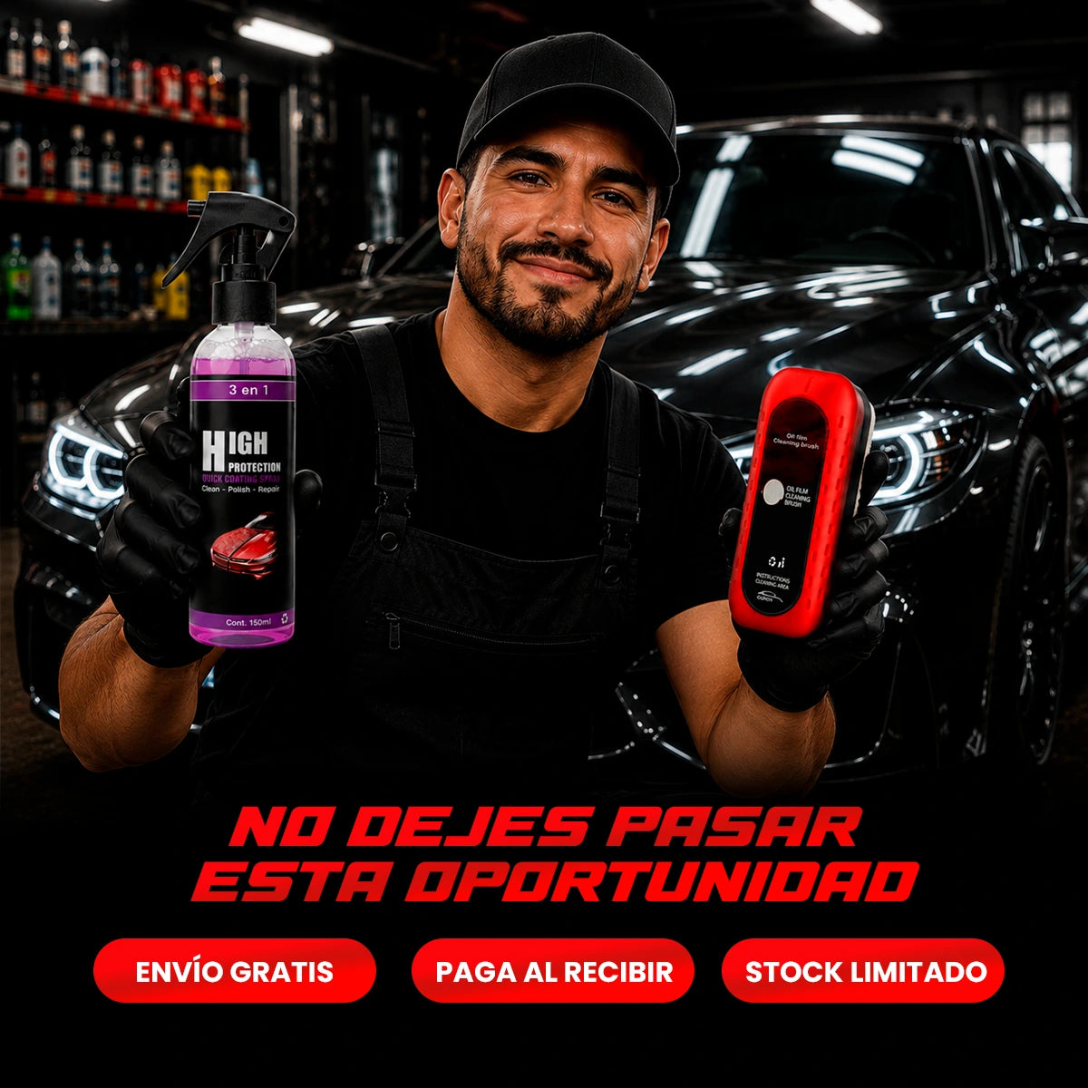Pack Blindaje Extrema - Titanio Líquido & Cristal Láser Anti-Empañante
