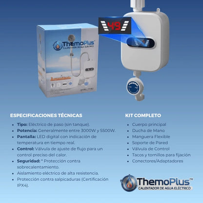 Calentador Aguaducha Eléctrico ThermoPlus