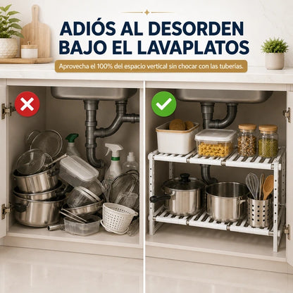 DuoSpace - Organizador Doble de Acero Inoxidable