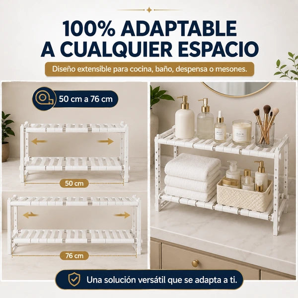 DuoSpace - Organizador Doble de Acero Inoxidable
