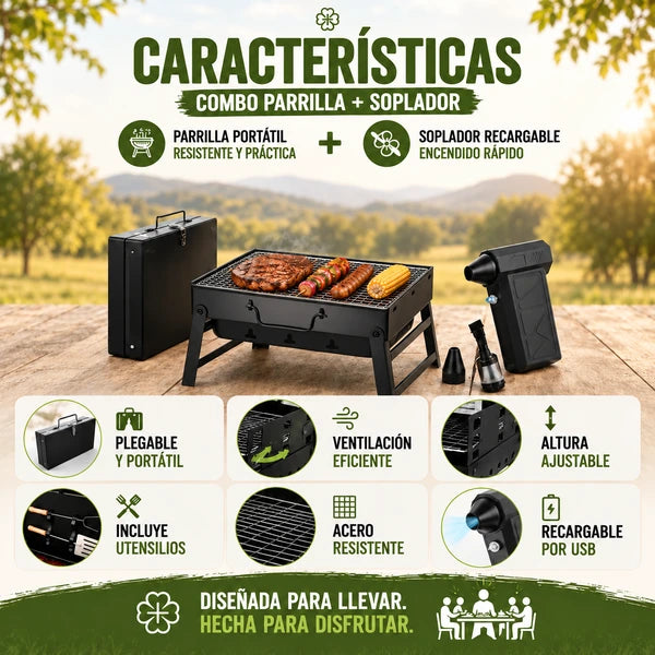 Pack Parrilla BBQ + Soplador Turbo