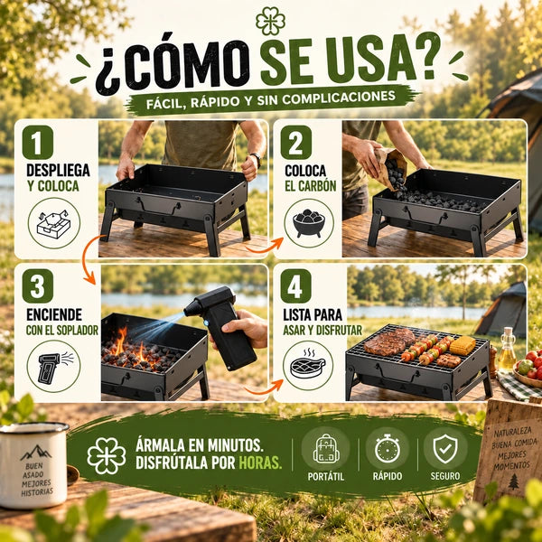 Pack Parrilla BBQ + Soplador Turbo