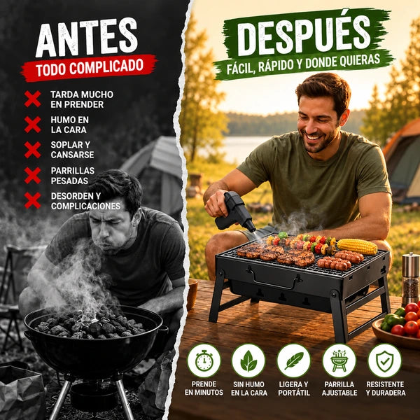 Pack Parrilla BBQ + Soplador Turbo