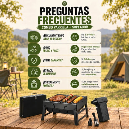 Pack Parrilla BBQ + Soplador Turbo